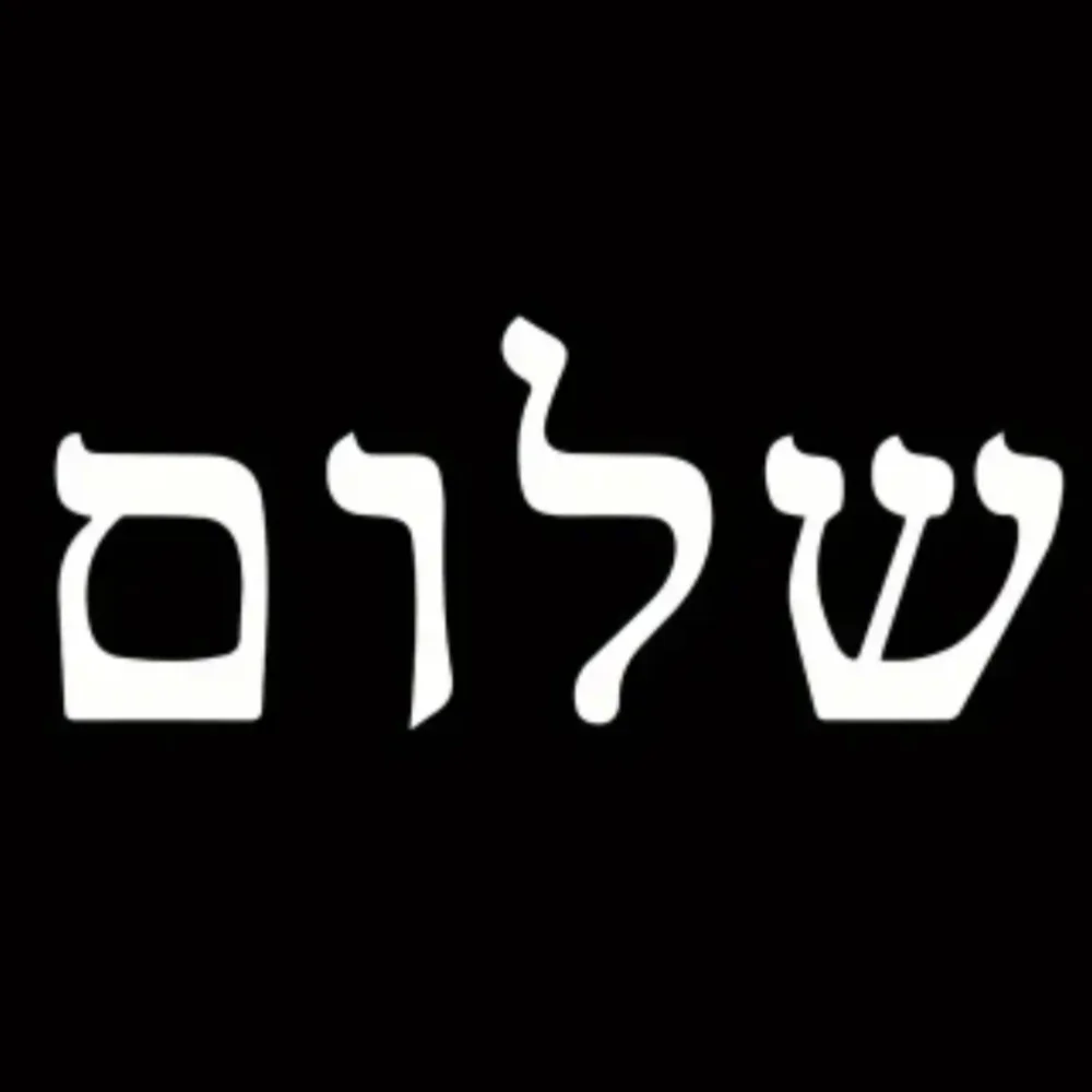 Decal-- Shalom/Peace in white ✴️LAST ONE✴️
